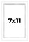 7x11 Shadow Box 3/4" Depth White Picture Frame - UV Acrylic, Backing, Hanging Hardware